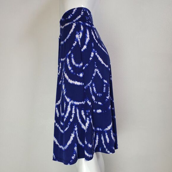 Dress Barn Plus Size Blue Tie Dye Skirt - Picture 2 of 5